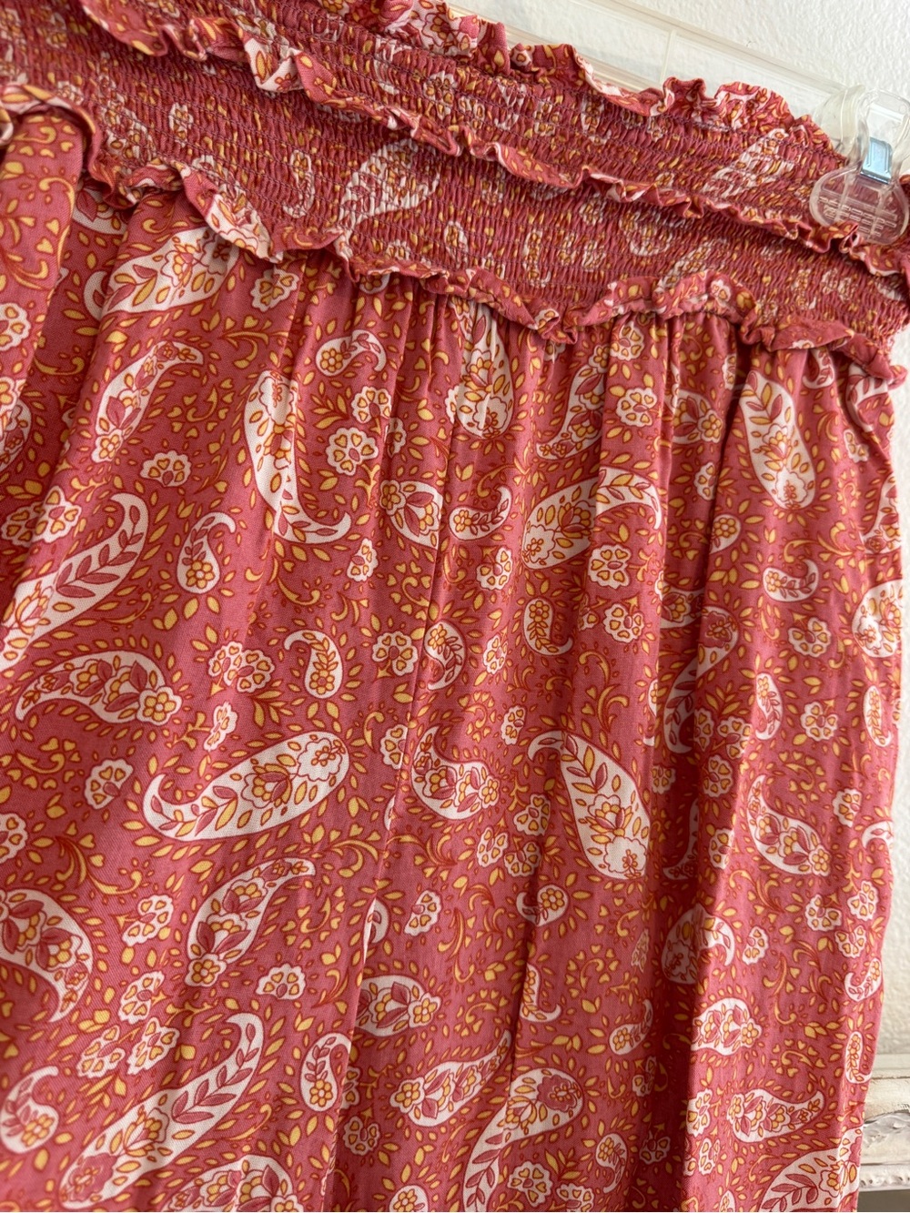 Patrons of Peace Rust Orange Paisley Florals Pants - Picture 4 of 4